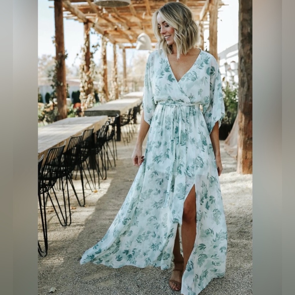 Baltic Born Light Blue Floral Maxi Dress